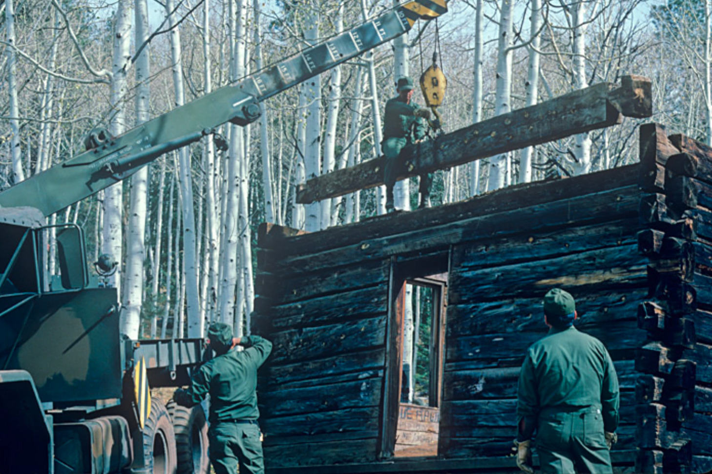 Moving the historic Veit Cabin