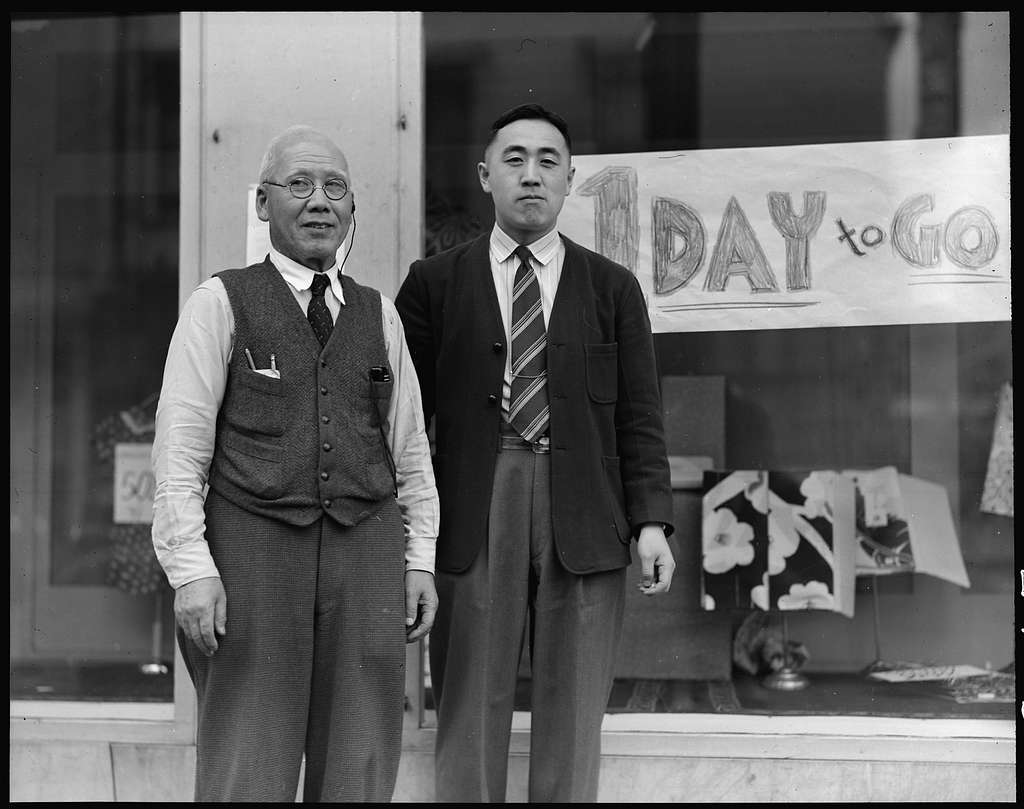 Dave Tatsuno and his father, merchants of Japanese ancestry in San Francisco prior to evacuation