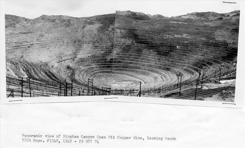 Panoramic View of Bingham Canyon Open Pit Copper Mine