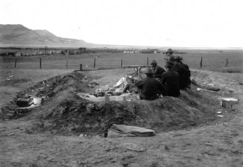 Machine Gun on Water Tower Hill at Ludlow