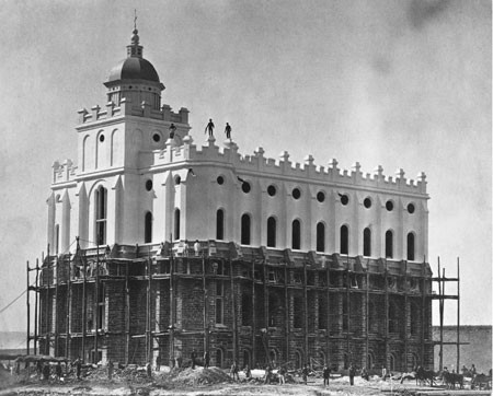 St. George Temple Early Construction, c. 1875