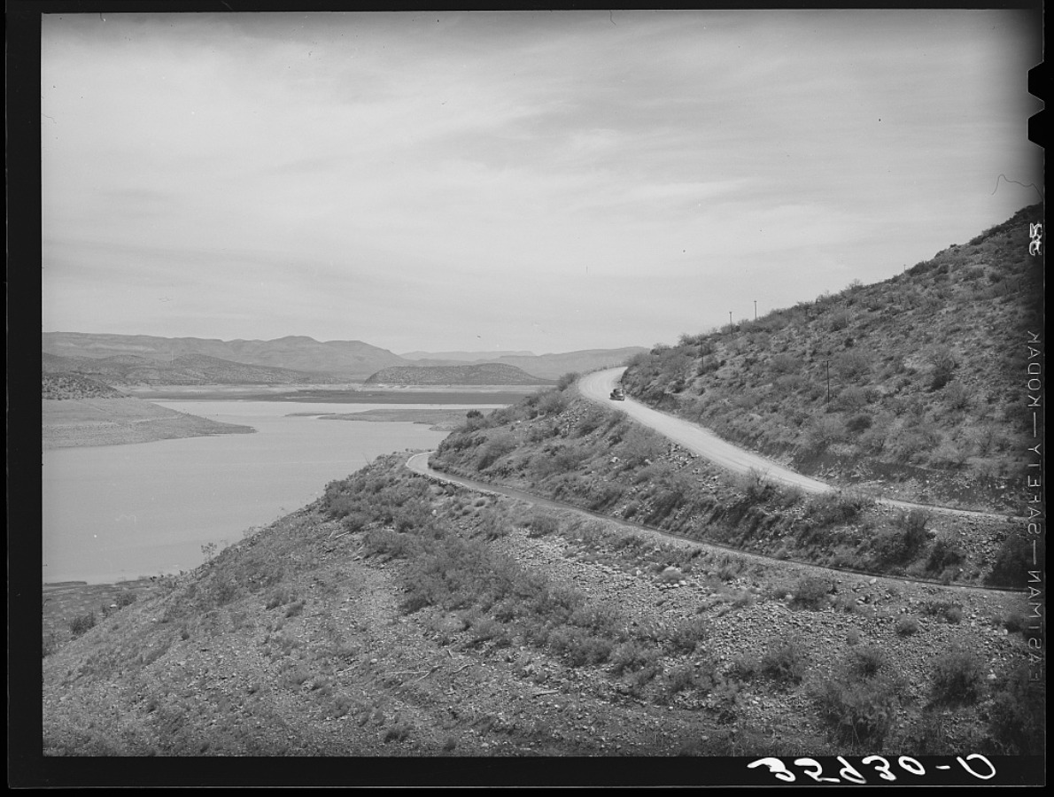 Reservoir of Roosevelt Dam in Gila County, Arizona