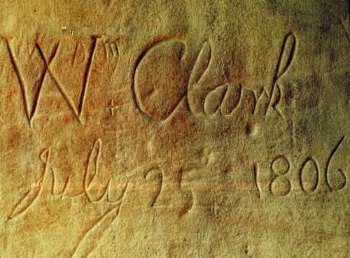 Signature of William Clark at Pompeys Pillar National Monument