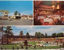 This historic postcard of the Americana Motor Hotel shows the structure in its prime