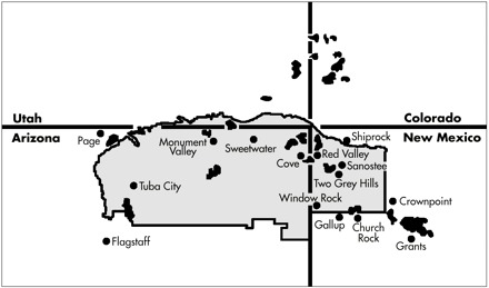Map of the Navajo Nation