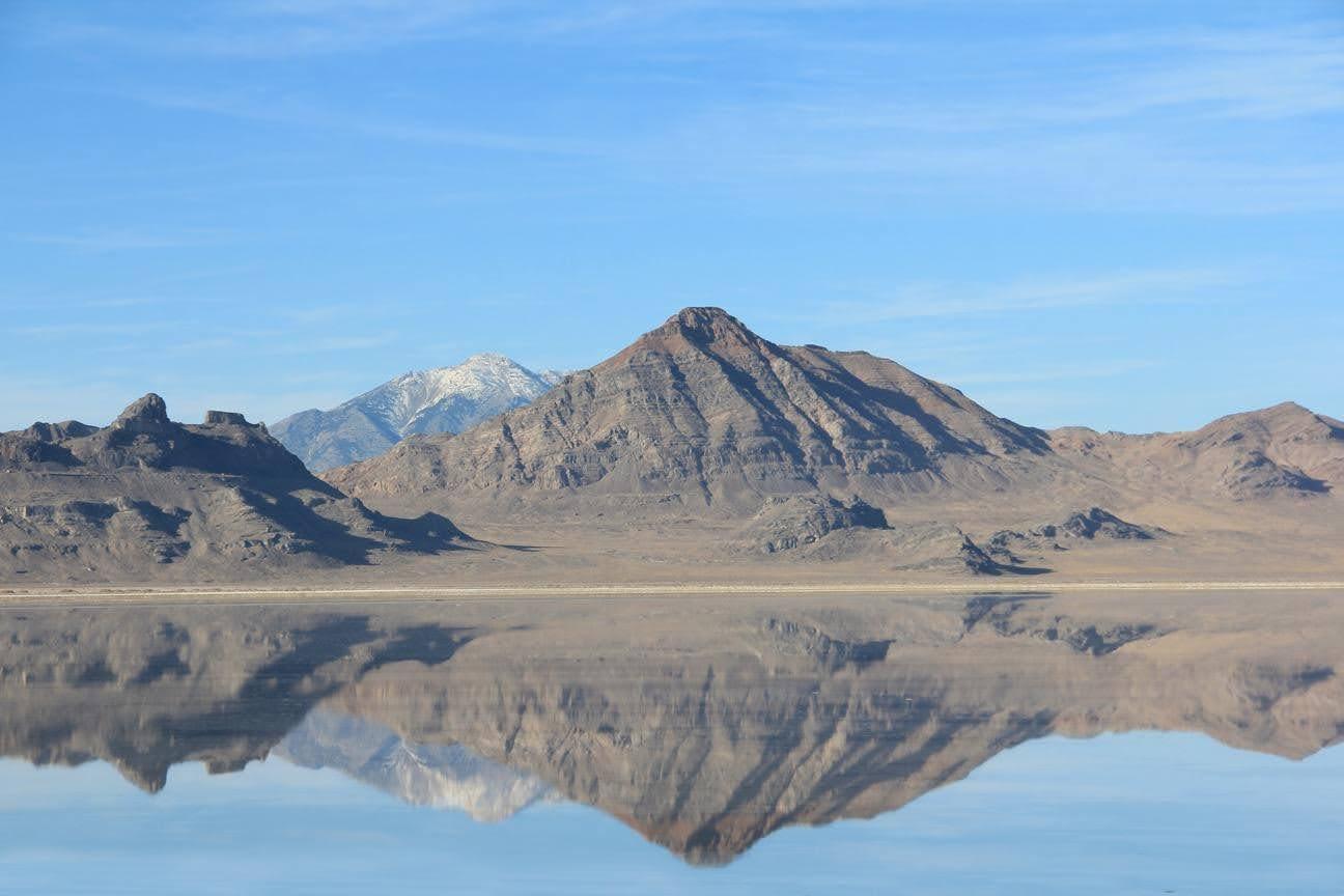 Bonneville Salt Flats as seen off of interstate 80 westbound December 28, 2013