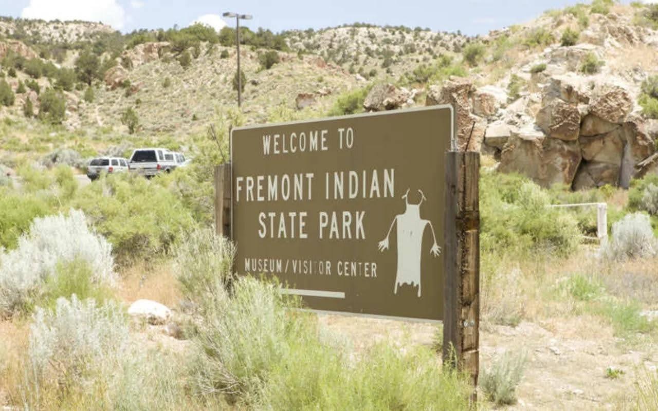 State Park Entrance: Fremont Indian State Park is home of the famous Parowan petroglyphs.