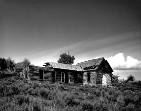 Front of the Stewart Cabin<br />