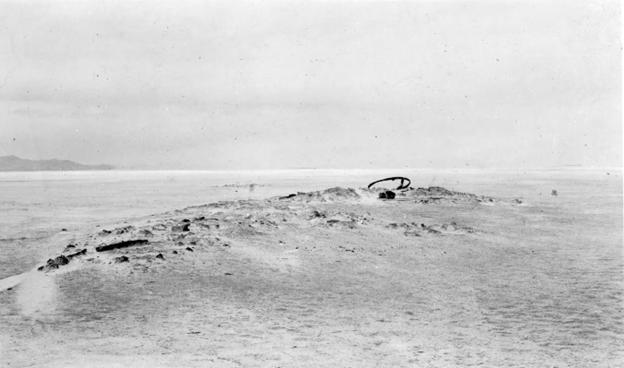 Wagon ruins along the Great Salt Lake Desert
