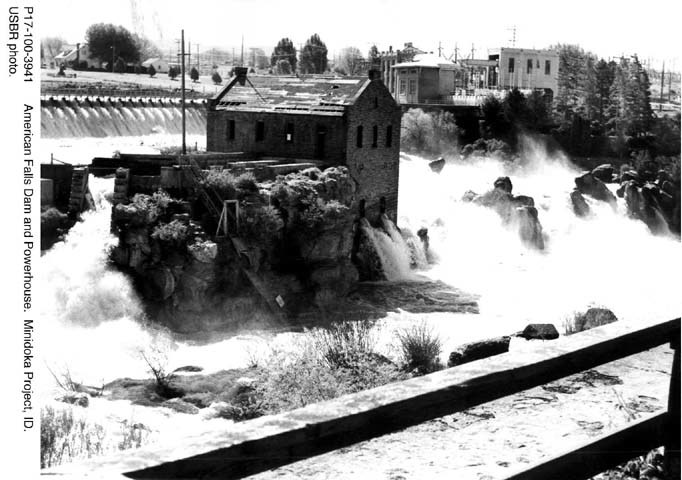 Original photo of the American Falls Powerhouse