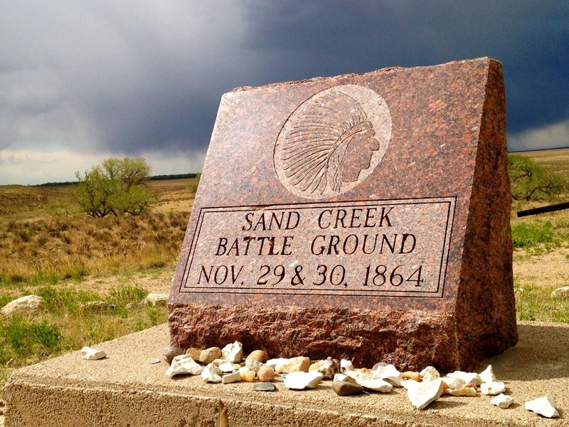 Sand Creek Battle Ground memorial marker