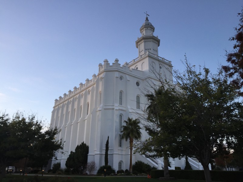 St. George Temple Before Sunset