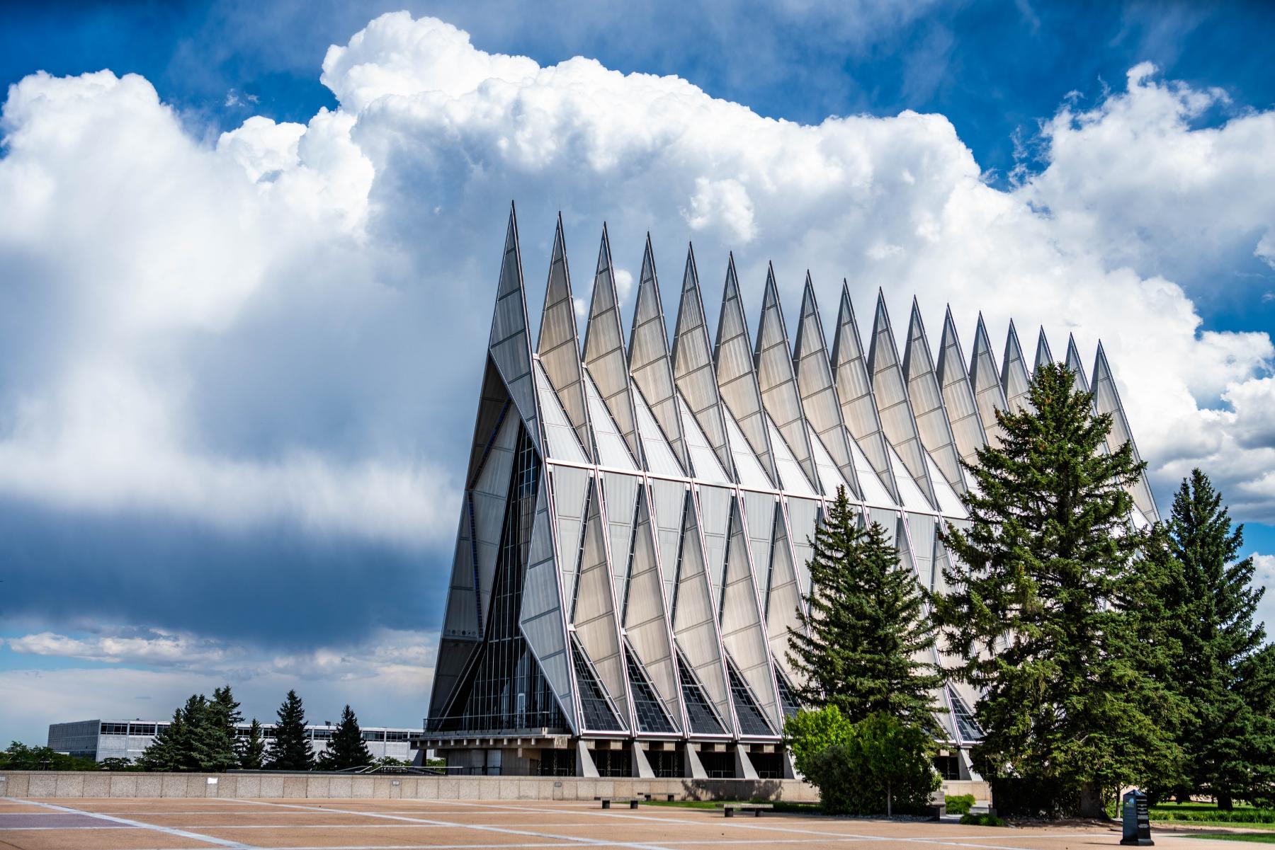 The exterior of the United States Air Force Academy’s Cadet Chapel