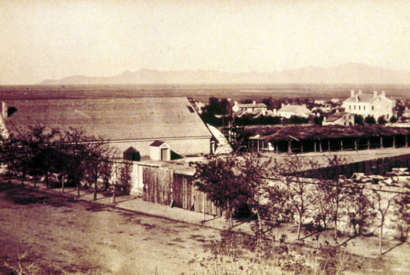 The Old Tabernacle and its overflow Bowery.