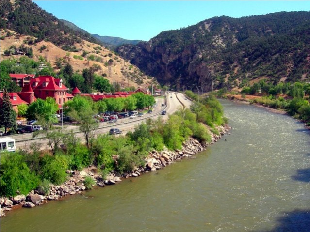 View of Glenwood Springs Spa, Present Day.