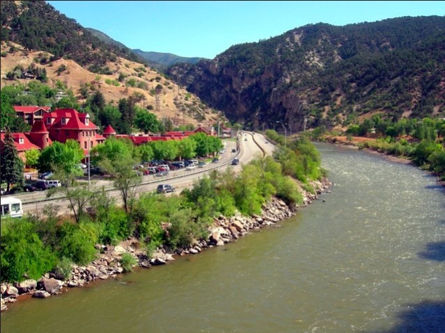 View of Glenwood Springs Spa, Present Day.