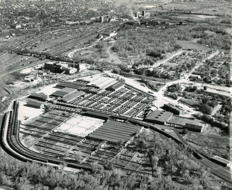 1940 Aerial Photograph of the Union Stockyards