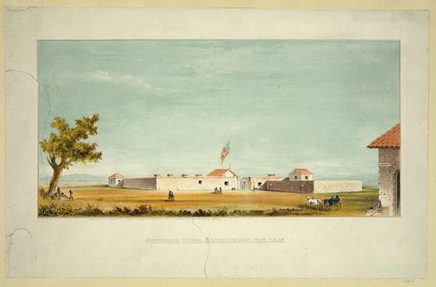 Artist rendition of Sutter’s Fort