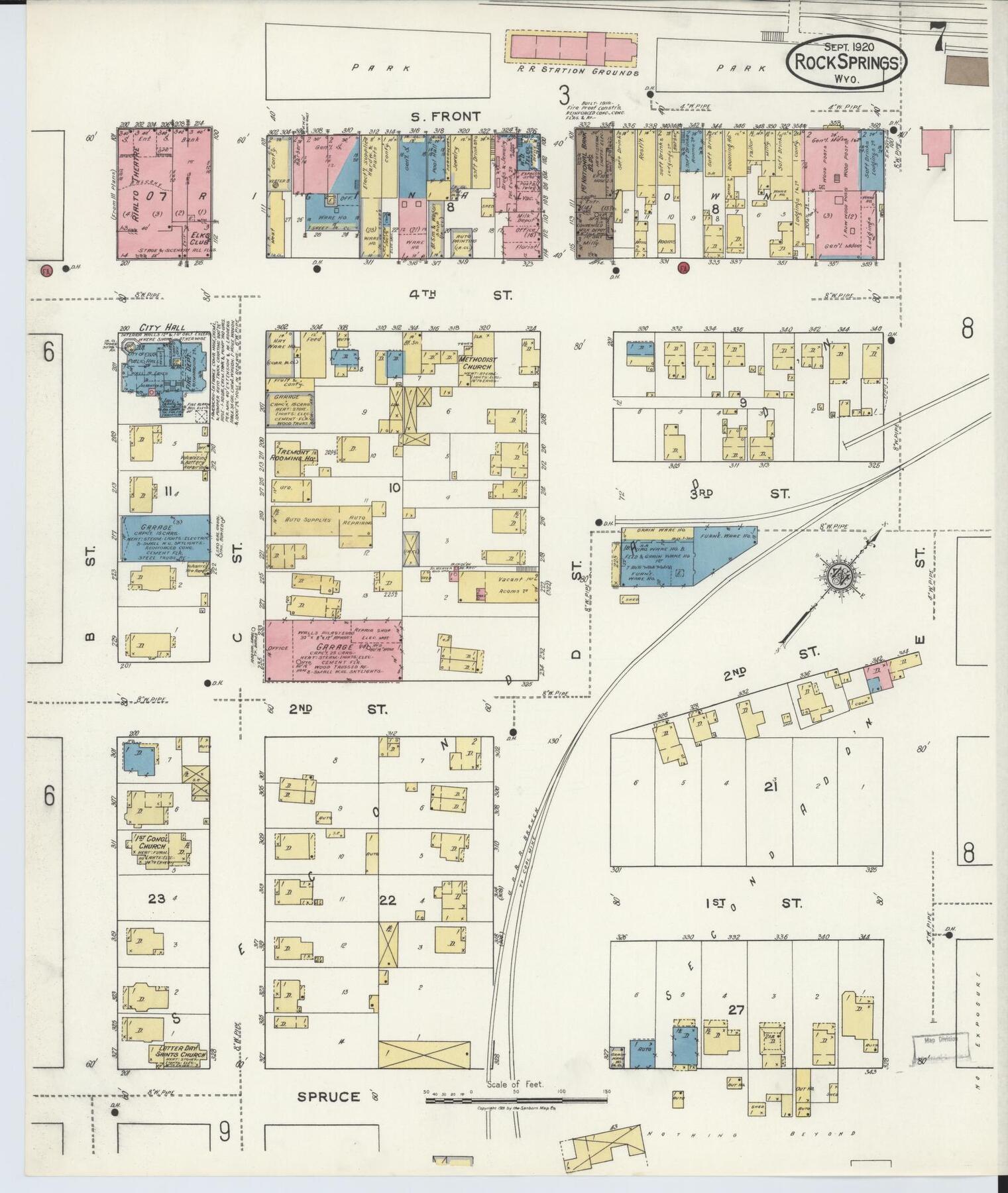 Sanborn Fire Insurance Map from Rock Springs, Sweetwater County, Wyoming