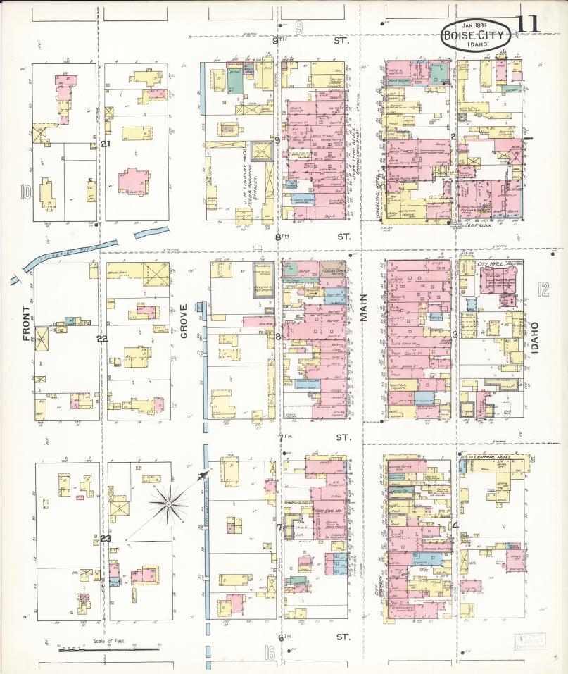 Sanborn Fire Insurance Map from Boise City, Ada County, Idaho