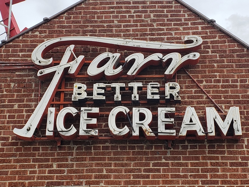 Farr Better Ice Cream sign