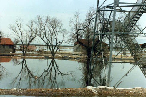 Flood damage at Bear River Migratory Bird Refuge