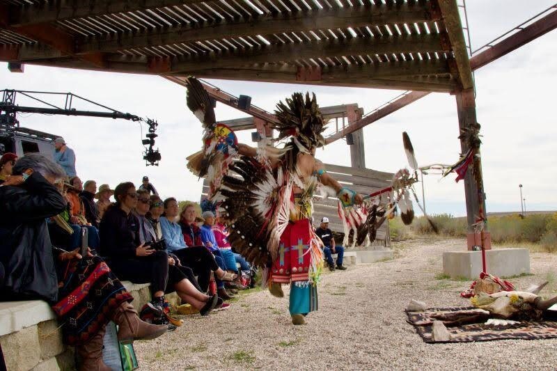 Carl Moore performs blessing ceremony for the Great Salt Lake at Antelope Island.