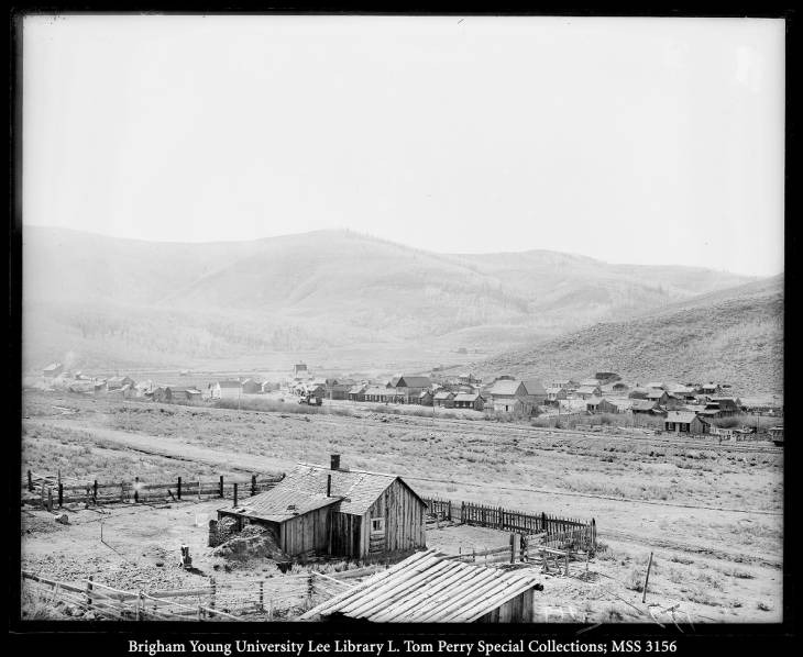 The Town of Scofield, Utah at a South West Angle.