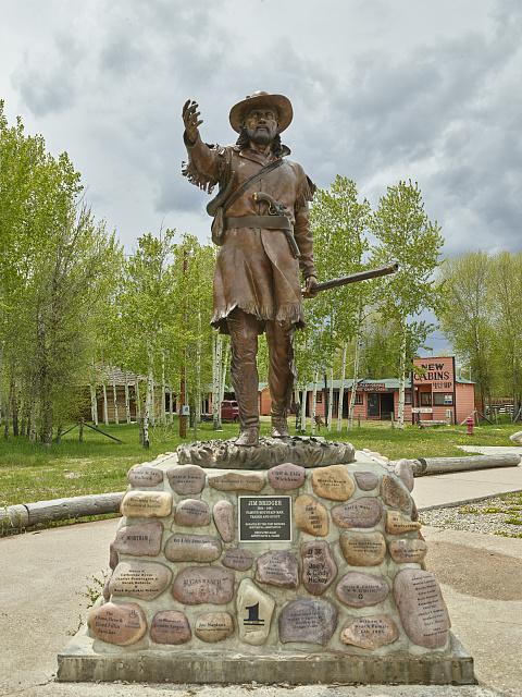 Statue of Jim Bridger at the Fort Bridger Historic Site