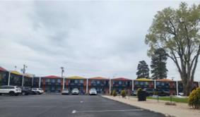 The row of suites at the Americana Motor Hotel