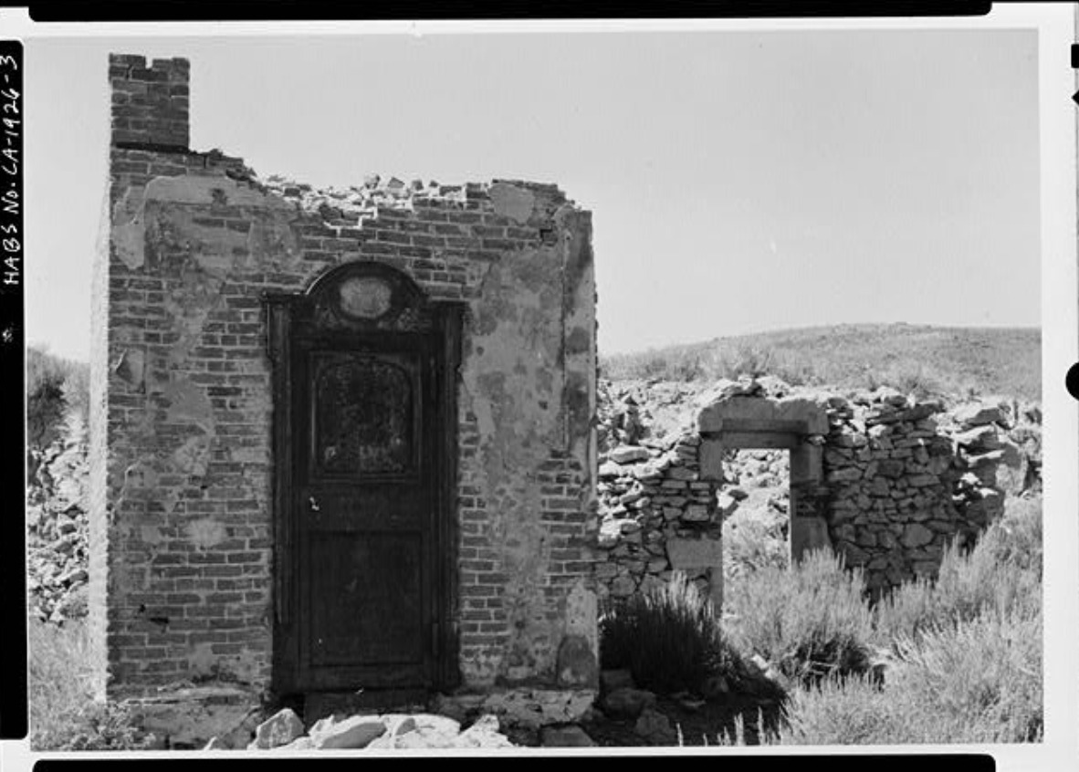 Remnants of a building in Bodie, California
