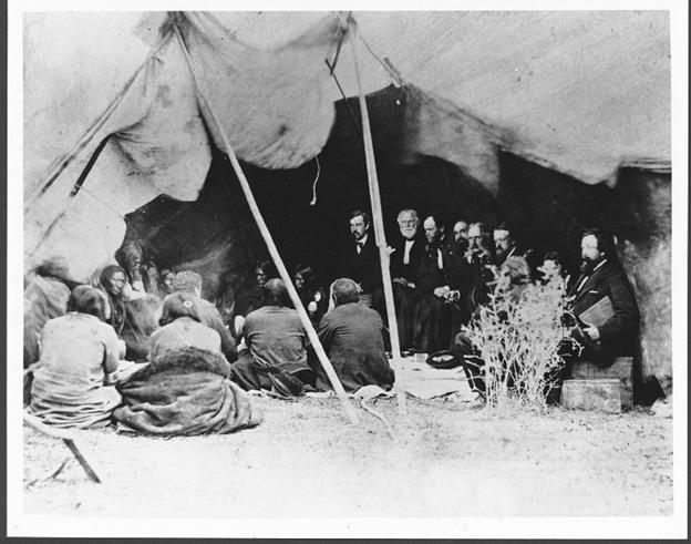 Photograph of Treaty Council at Fort Laramie