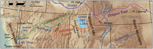 Map of the Hastings’ Cutoff