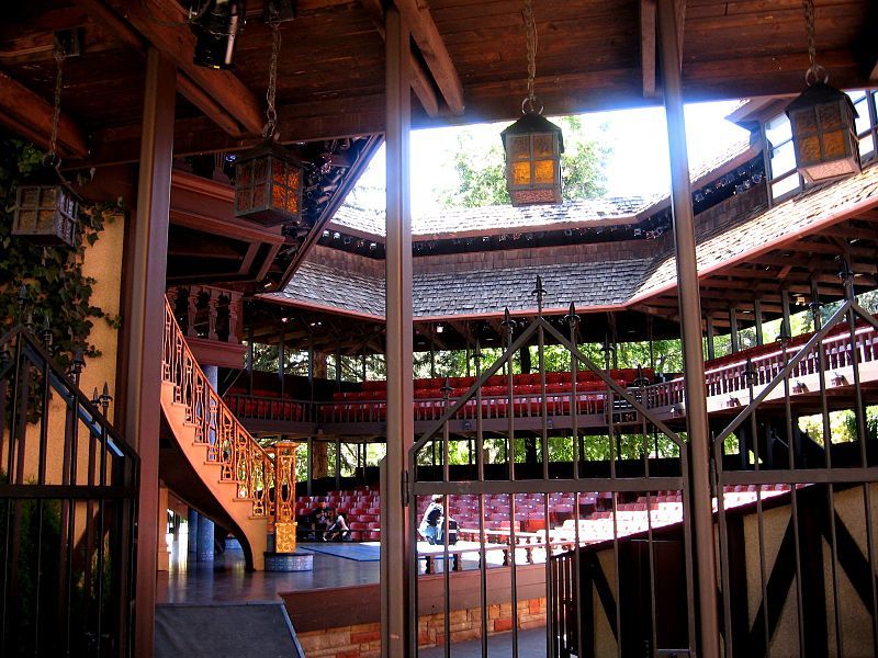 Interior of the Adams Memorial Theater, a Replica of the Globe Theatre