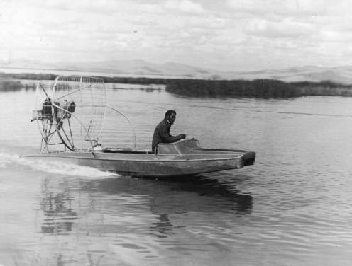 Air boat driven by Cecil Williams
