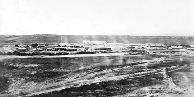 The Fort Laramie property photographed in 1877